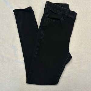 American Eagle 360 Next Level Stretch Black Skinny Jeans Size 10 Long